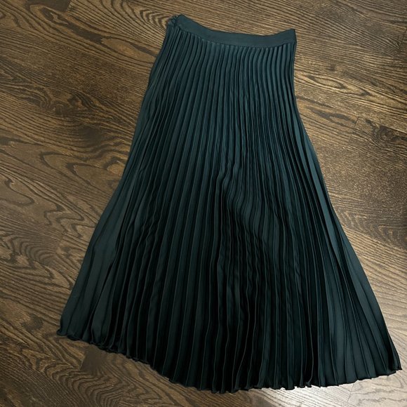 Reiss Pleated Green Midi Size 0 - Picture 4 of 4